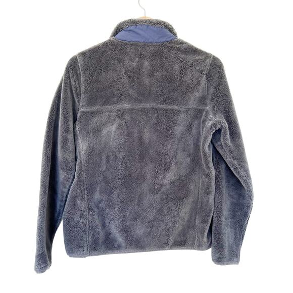 LL Bean Gray Fuzzy Quarter Snap Pullover Sweater Sz S - Picture 4 of 4